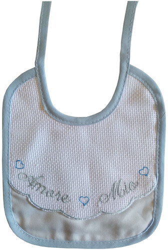Bavaglino con inserto tela - con,