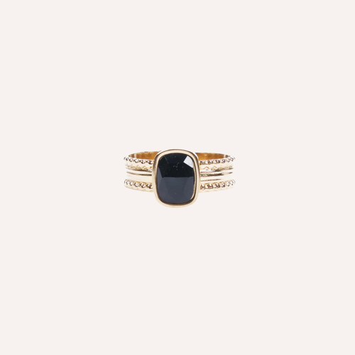 Anello donna dorato con pietra