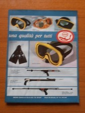 1970 SALVAS MASCHERA FUCILE TRIDENT MOLLA PINNE SUBACQUEO IMMERSIONE EPOCA