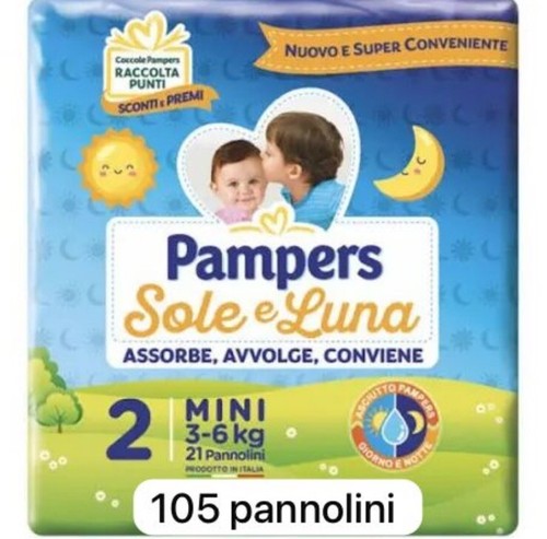105 pannolini pampers - sole, e