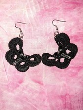 Orecchini Neri Con Perline