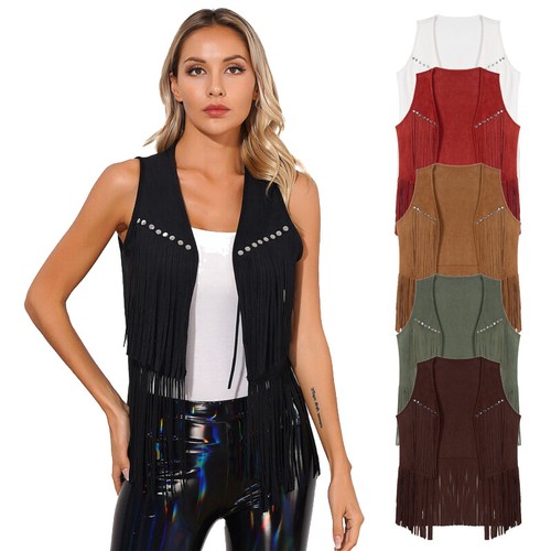 Gilet donna finta pelle