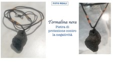 Pendente tormalina nera grezza - nera,