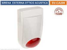 SIRENA SEGNALATORE DI ALLARME OTTICO ACUSTICO PIEZOLETTRICO 12DB ESTERNO