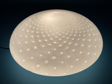 Vintage Lampada Plafoniera 38cm Vetro Murano Bullicante Design VeLuce 1970