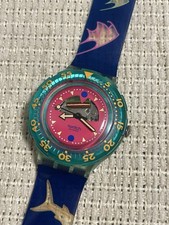 Swatch Scuba NOS Happy Fish SDN101 1991 Variante USA Orologio da polso.