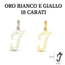 Ciondolo Lettera I Oro Bianco