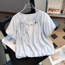Blusa Estiva Azzurro Ghiaccio