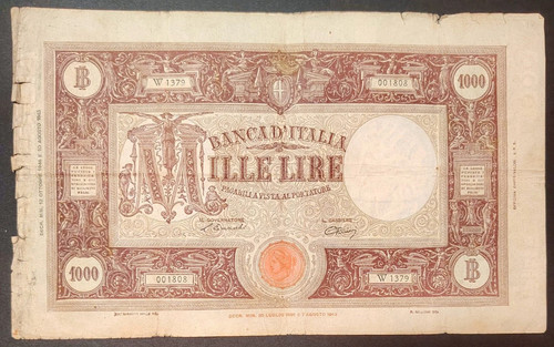 1000 lire grande - 1000, (b.i.)