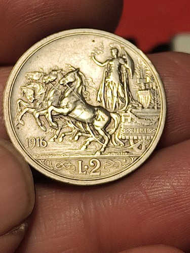 Moneta lire 1916 vittorio - moneta,