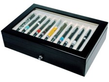 Vetrina Portapenne 23 posti  in legno Scatola porta penne da collezione  