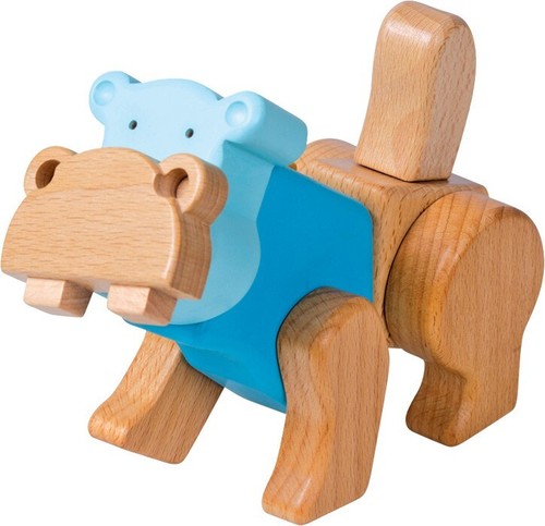 Wooden hippo creative - wooden,