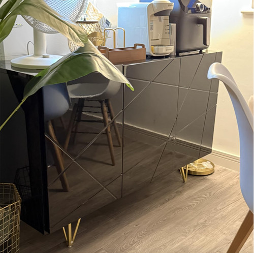 Credenza grande nera lucida