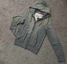 Giacca felpa uomo grigia con cappuccio Y2K Abercrombie & Fitch nuova con etichetta taglia M