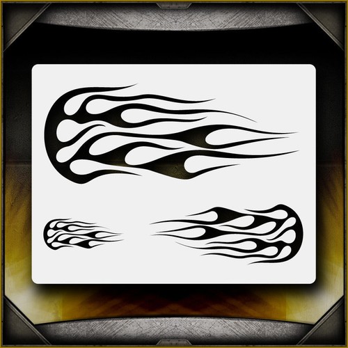 Flames modello stencil - 13,