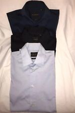 Camicie da uomo Sisley, 3 pz. Colore azzurra,nera e blu, tg. 15,5/38