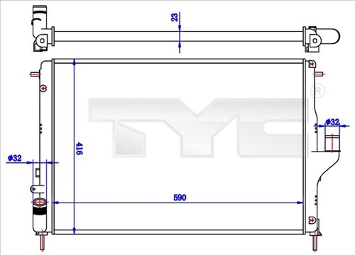 Tyc 728 0056 radiatore - tyc, 728-0056-r