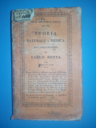Carlo botta storia naturale - naturale, e