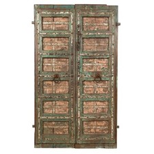 BISCOTTINI Porta Antica Medievale Portone Vecchia Ferro Legno 2 Ante Esterno 