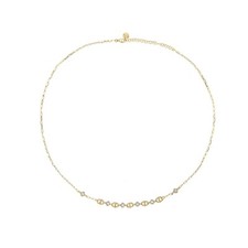 Collana donna maglie marine e borchie Rue Des Mille Argento 925 dorato GRZ-010 M