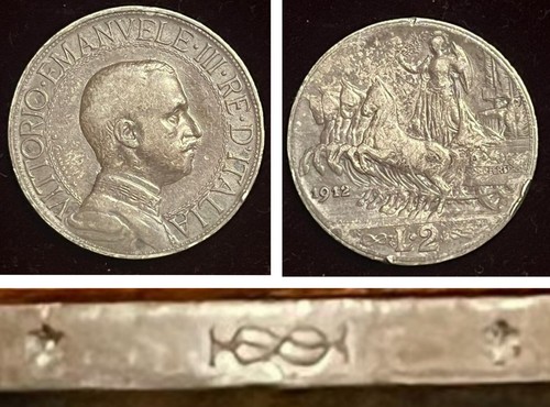 Stupenda lire 1912 falso - 2,