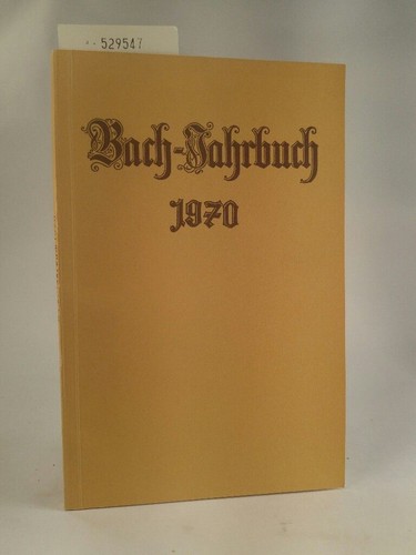 Annuario bach 1970 j - bach,