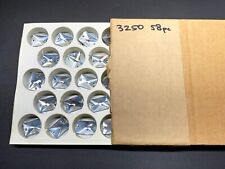 NOS Confezione 58pz Factory Swarovski 3250 Rettangolare Cucito Cristalli Argento 18x13mm