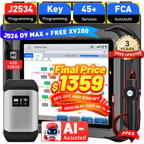 2026 xtool max j2534 - d9, ecu
