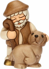 - Pastore Con Cane - Ceramica - Collezione Presepe Classico - 5,8 X 4,8 X 7,9 Cm