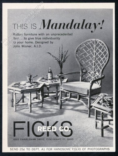 1959 ficks reed mandalay sedia - reed,