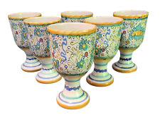Sei Calici Deruta Tazze Acqua
