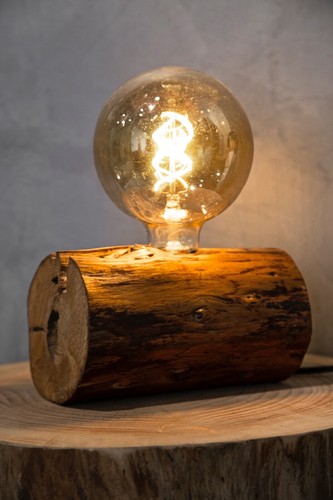 Lampada legno artigianale - lampada, in