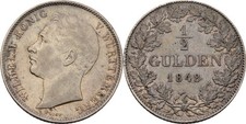 Württemberg 1/2 fiorino 1848