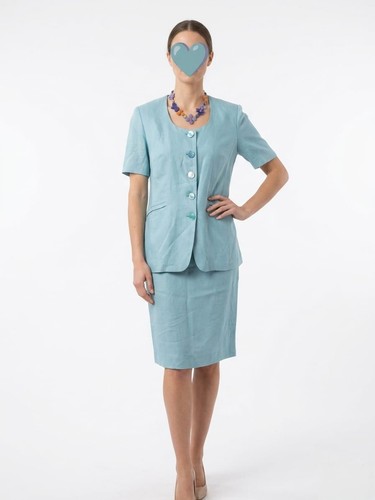 Tailleur vintage donna azzurro - tailleur,
