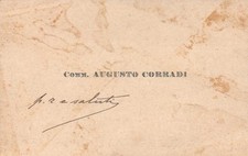 BIGLIETTO DA VISITA di " COMMENDATORE AUGUSTO CORRADI "