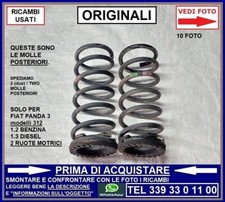 MOLLE AMMORTIZZATORI POSTERIORI -ORIGINALI- FIAT PANDA 3 mod 312 1.2 1.3 4X2