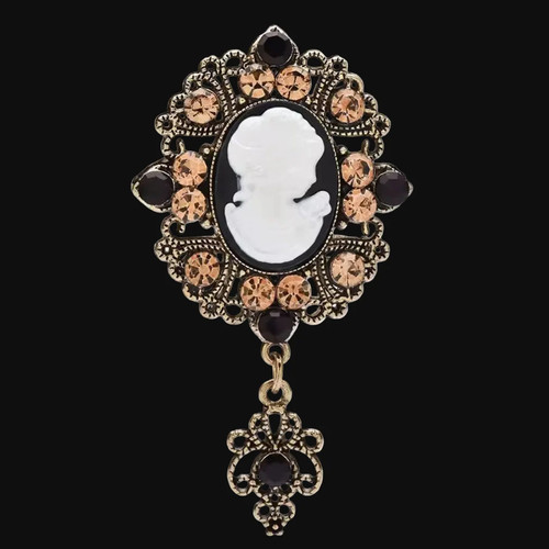 Spilla cammeo vintage con