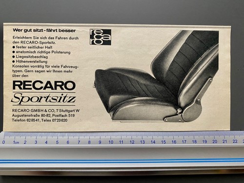 1967 recaro sedile - sedile, sportivo