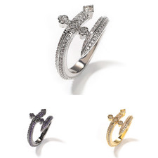 Anello Hip Hop Zirconi Pietra