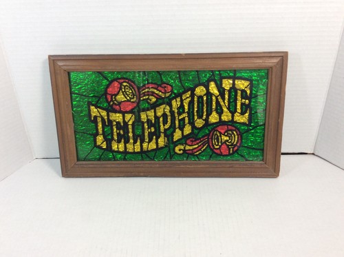 Vintage telephone sign - vintage,