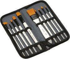 Set Di Pennelli per Pittori, Set Pennelli Pittura Acrilica, 10 Pezzi Pennelli pe