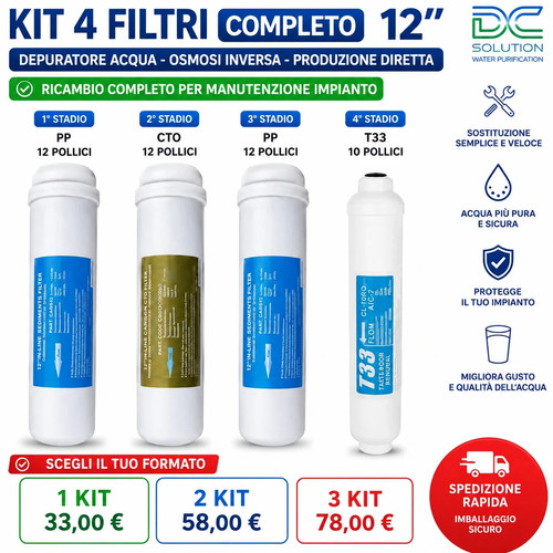 Kit filtri pollici - filtri, 12