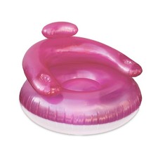 Galleggiante gonfiabile per piscina con sedia a bolle - Rosa (L90416P)
