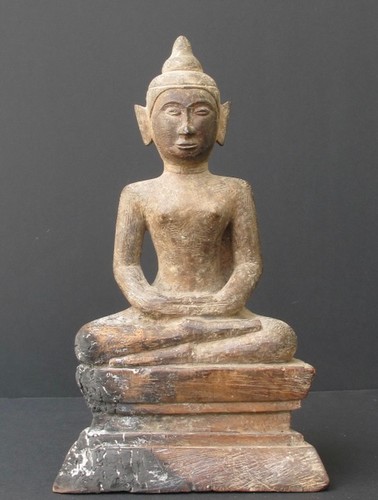 Antico buddha legno - antico, del