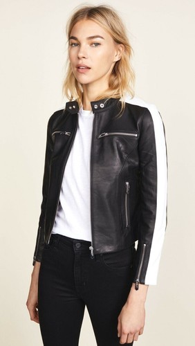 Giacca moto donna vera - , pelle
