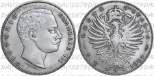REGNO D'ITALIA - VITTORIO EMANUELE III - 5 LIRE 1901 AQUILA SABAUDA  - RICONIO