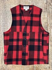 Filson gilet vest giacca Liner Wool Mackinaw Game tg S Lamberjack Made USA