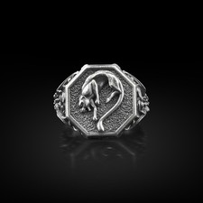 Anello con sigillo pantera in