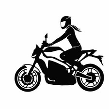 Adesivo Biker Girl su Yamaha