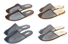 Uomo Pantofole Feltro Con Lana